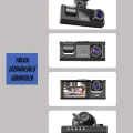 TA-01 1080P Ön 720P Arka ve İç Kamera Sistemli DVR