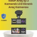TA-01 2.0 İnç Ekranlı 3 Kanallı Araç Kamerası