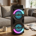 Taşınabilir Bluetooth Hoparlör RGB Işık Efektli Stereo Ses
