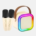 Taşınabilir Karaoke Hoparlör Bluetooth 5.0 ve Çift Mikrofonlu