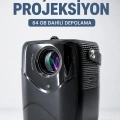 Taşınabilir Projeksiyon 64 GB Dahili Depolama