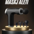 Taşınabilir Şarjlı Masaj Tabancası 4 Başlıklı Kas Rahatlatıcı Masaj Aleti