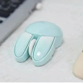 Tavşan Figürlü Kablosuz Mouse Pil Dahil Etiket Hediyeli Mavi