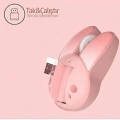 Tavşan Figürlü Kablosuz Mouse Pil Dahil Etiket Hediyeli Pembe