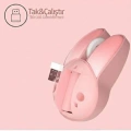 Tavşan Figürlü Kablosuz Mouse Pil Dahil Etiket Hediyeli Pembe