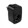 Tekli Yüksek Voltaj Korumalı Duvar Prizi 2x Type-c 1x Usb Çıkışlı Priz Grup Priz Çoğaltıcı Siyah
