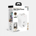 Tekli Yüksek Voltaj Korumalı Duvar Prizi 2x Type-c 1x Usb Çıkışlı Priz Grup Priz Çoğaltıcı Siyah