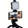 Telefon Tutucu Mikrofonlu Işıklı Youtuber Video Kayıt