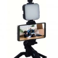 Telefon Tutucu Mikrofonlu Işıklı Youtuber Video Kayıt