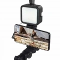 Telefon Tutucu Mini Mikrofonlu Tripod Vlog Çekim Video