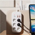 Termal Akım Korumalı 6’lü Priz 4x Usb 2x Type-c Çıkışlı Grup Priz Çoğaltıcı (3500w) Siyah