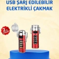 Tip C Şarjlı Dijital Ekranlı Çakmak ve El Feneri