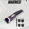 Tıraş Makinesi 4 Başlıklı Paslanmaz Çelik Bıçaklı Tüm Saç Tiplerine Uygun