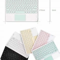 Touchpad Tüm Cihazlara Uyumlu Bluetooth Klavye Touchpad Slim Kablosuz Wifi Q Klavye