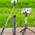 Tripod Kablosuz Bluetooth Bağlantılı Selfie Çubuğu 360 Derece Dönebilen