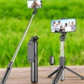 Tripod Kablosuz Bluetooth Bağlantılı Selfie Çubuğu 360 Derece Dönebilen