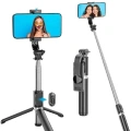 Tripod Selfie Çubuğu Bluetooth Kumandalı Kablosuz Led Işıklı