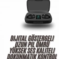 TWS Bluetooth Kulaklık 5.0 Bluetooth Bağlantılı Dokunmatik Kontrol Özelliği Yeni Nesil
