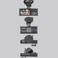 Üç Kameralı Araç DVR Full HD Gece Görüşlü ve 2 inç IPS Ekranlı
