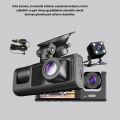 Üç Kameralı Araç DVR Full HD Gece Görüşlü ve 2 inç IPS Ekranlı