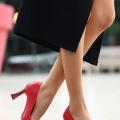 Ulba Kırmızı Cilt Stiletto Ayakkabı