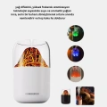 Ultrasonik Alev Efektli Aromaterapi Difüzörü USB Şarjlı ve Otomatik Kapanma Özellikli