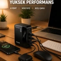 USB-A ve USB-C Girişli Çoklu Şarj Cihazı