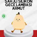 USB Şarjlı Armut Gece Lambası Dokunmatik Renk Değişimli