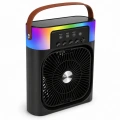 USB Şarjlı Masaüstü Sprey Fan Taşınabilir Serinletici RGB Işıklı Mini Klima