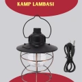 USB Şarjlı Retro LED Kamp Feneri – 4 Işık Modu, Su Geçirmez, Taşınabilir