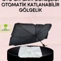 UV Korumalı Şemsiye Tipi Oto Güneşliği - Geniş Araç Uyumu