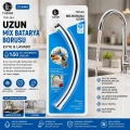Uzun Mix Batarya Borusu (Evye ve Lavabo) - Krom Süzgeçli Uç