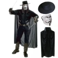 HERŞEYTREND V For Vendetta Maskesi Şapka Pelerin Seti