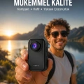 Vlog, Seyahat ve Günlük Video Çekimleri İçin Mini Kamera Yeni Nesil