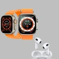 Watch 9 Max Akıllı Saat Kulaklık Seti Sağlık Takipli 45 mm Geniş Ekran