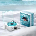 Waves Nostalji Plak Görünümlü Bluetooth Hoparlör 3d Ses Dalgası Retro Müzik Plak Mavi