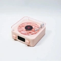 Waves Nostalji Plak Görünümlü Bluetooth Hoparlör 3d Ses Dalgası Retro Müzik Plak Pembe