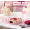 Waves Nostalji Plak Görünümlü Bluetooth Hoparlör 3d Ses Dalgası Retro Müzik Plak Pembe