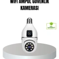 WiFi Ampul Güvenlik Kamerası 1080P Full HD Gece Görüşlü ve Hareket Algılamalı