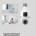WiFi Ampul Güvenlik Kamerası 1080P Full HD Gece Görüşlü ve Hareket Algılamalı