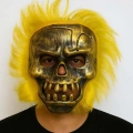 Wild Skull - Bakır Kafatası Sarı Saçlı İskelet Maske