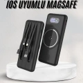 Wireless Powerbank 10000 Mah LED Ekranlı Dahili Kablolu Hızlı Şarj