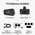 Y11 Bluetooth Kulaklık Mikrofonlu Motosiklet Kulaklığı İntercom Bt 5.3