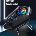 Y12  Motor Kask Kulaklık Rgb Modlu Radyolu Motosiklet Kulaklık 5.3 Bluetooth Intercom