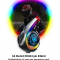 Y21 Rgb Işık Efektli Intercom Bluetooth Motosiklet Kask Kulaklığı Intercom Kulaklık
