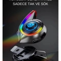 Y21 Rgb Işık Efektli Intercom Bluetooth Motosiklet Kask Kulaklığı Intercom Kulaklık