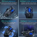 Y5x Rgb Işıklı Intercom 5 Kişi Bağlantılı 1000mah Motosiklet Bluetooth Kulaklık Seti