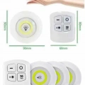 Yapışkanlı 3lü Spot Led Işık Lamba Montajsız Pilli Uzaktan Kumandalı