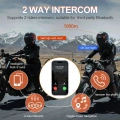 Yeni Model Y80-2x Motosiklet İntercom 2 Kişilik Bağlantı Rgb Işıklı Bluetooth Kulaklık Seti