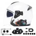 Yeni Model Y80-2x Motosiklet İntercom 2 Kişilik Bağlantı Rgb Işıklı Bluetooth Kulaklık Seti